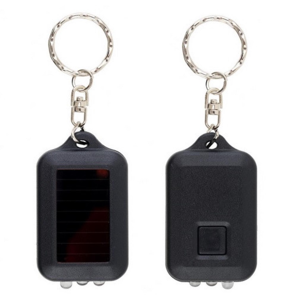 Gantungan kunci senter LED mini tenaga surya