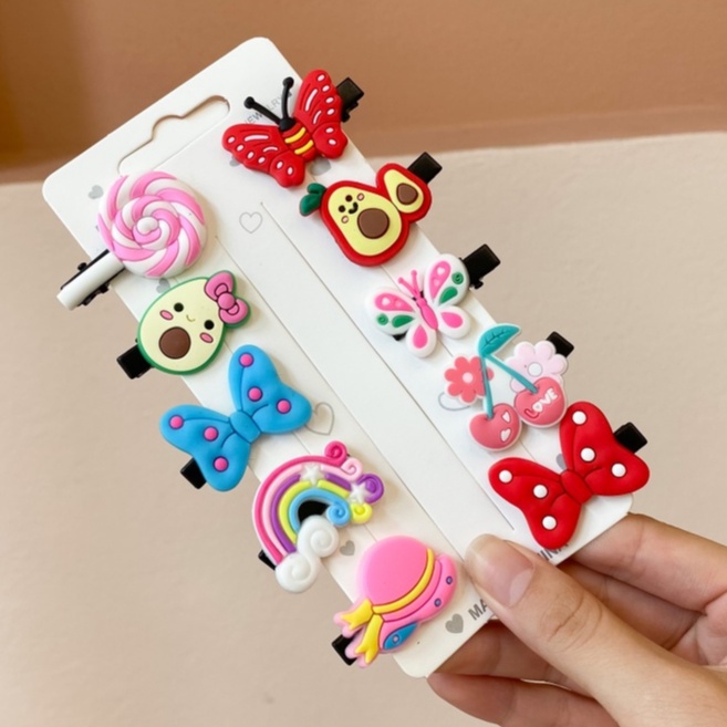 10PCS JEPIT RAMBUT ANAK / JEPITAN RAMBUT ANAK MOTIF KARAKTER KARTUN-JPT - LOLLIPOP