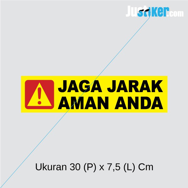 Jual Sticker Mobil Jaga Jarak Aman Anda X Cm Shopee Indonesia