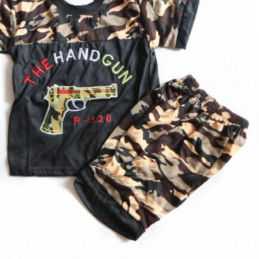 ➮ KUROSHIRO - SETELAN ANAK LAKI LAKI 1-10 TAHUN ARMY BORDIR KAOS BAJU ANAK LAKI LAKI ➧