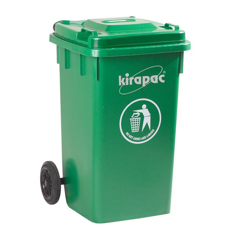Kotak Tempat Sampah Roda Segi Tutup 100 Liter Bio Dustbin KIRAPAC KLX9100