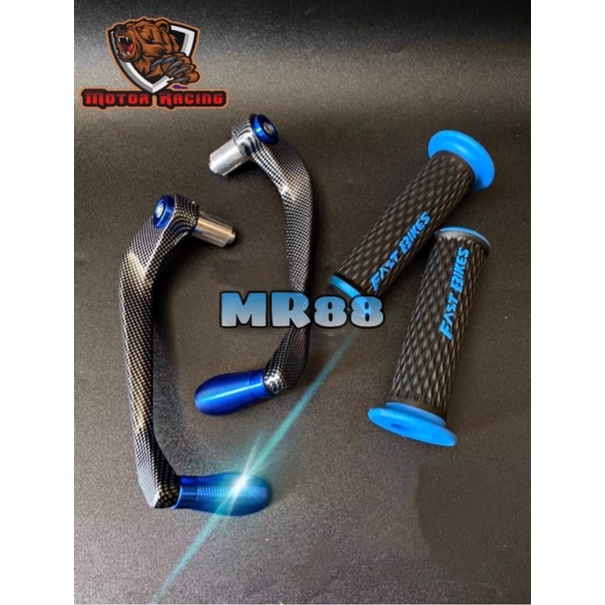 [Paket 2in1] Proguard carbon sabit + Handgrip New FastBikes 1 paket isi 2 Bisa Untuk Semua Motor