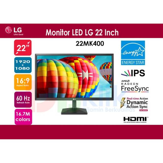 LED LG 22MK400H B