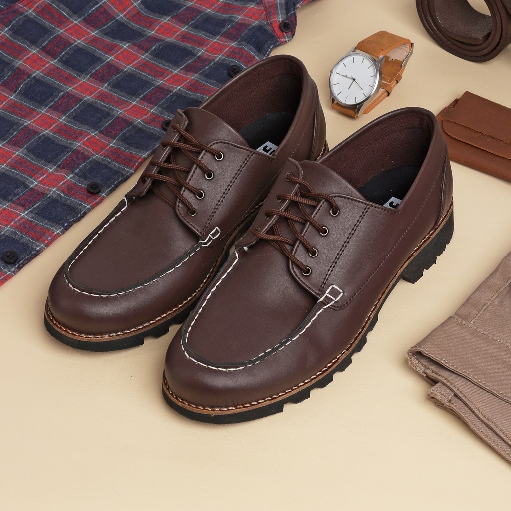 Brighton Brown | Sepatu Pantofel Klasik Formal Pria Cowok Lokal Ori Original Footwear | FORIND Jack