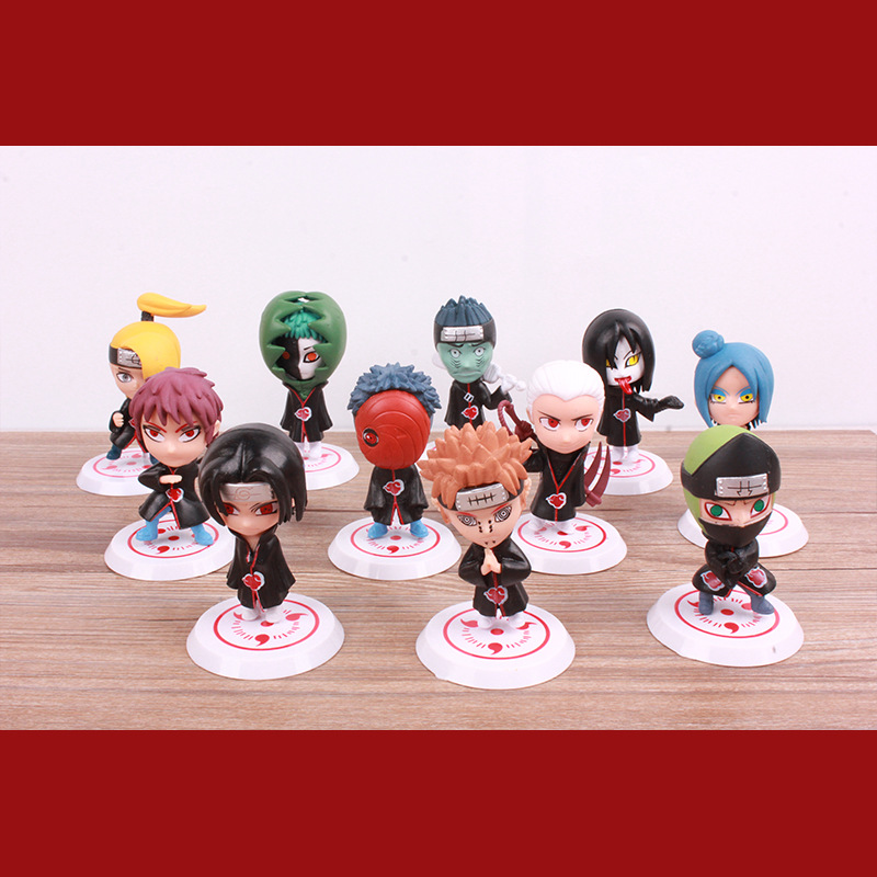 Elbcos Akatsuki Uchiha sasuke KillerB sakura madara kakashi Zabuza Hidan Haku Orochimaru Qver model action figure Mainan