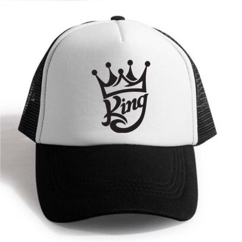 Topi Trucker King - HITAM PUTIH