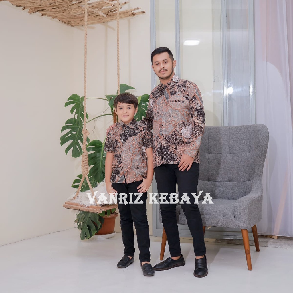 KEMEJA BATIK DEWASA COUPLE ANAK / BATIK PRIA COUPLE ANAK / BATIK ANAK COUPLE AYAH