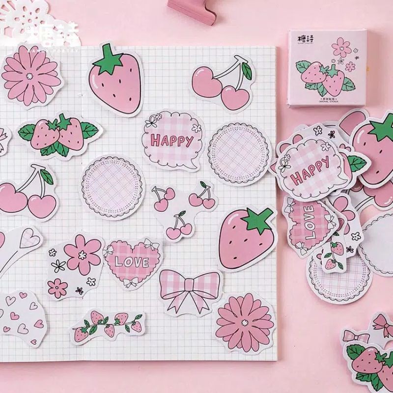 45pcs Sticker lucu sticker buku sticker laptop tempelan sticker kecil