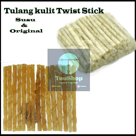 Tulang Twist Stick 5 inch Per PCS - Snack Anjing twist