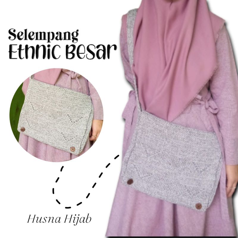 Brand Elgheera Tas Rajut Selempang Ethnic Besar / Tas Selempang Jumbo