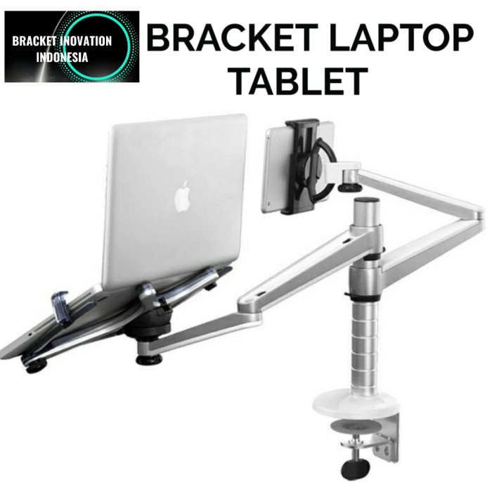 Bracket Laptop Breket Laptop dan Tablet Jepit Meja