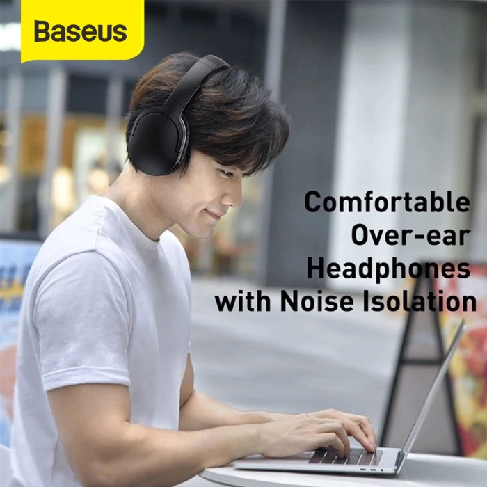 Baseus D02 Pro Foldable Headphone Bluetooth Wireless/Wired V5.0