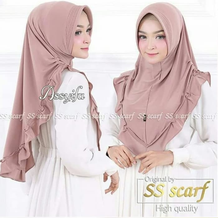 Hijab Instan Jilbab Assifa Orginal By Ss Scarf Hitam Murah Muslim TBEB3277