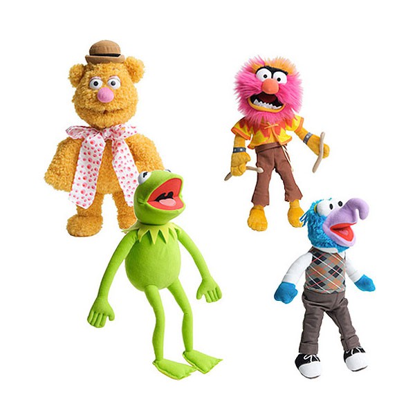 Boneka Lucu 1 unids/lote, 25 cm la lindas Muppet Show Kermit la rana oso Fozzie Chef sueco mano de