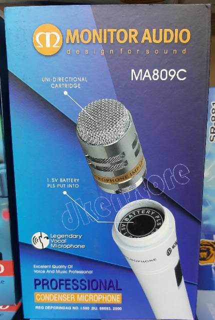 Mic kabel kondensor Monitor Audio MA809C sensitif