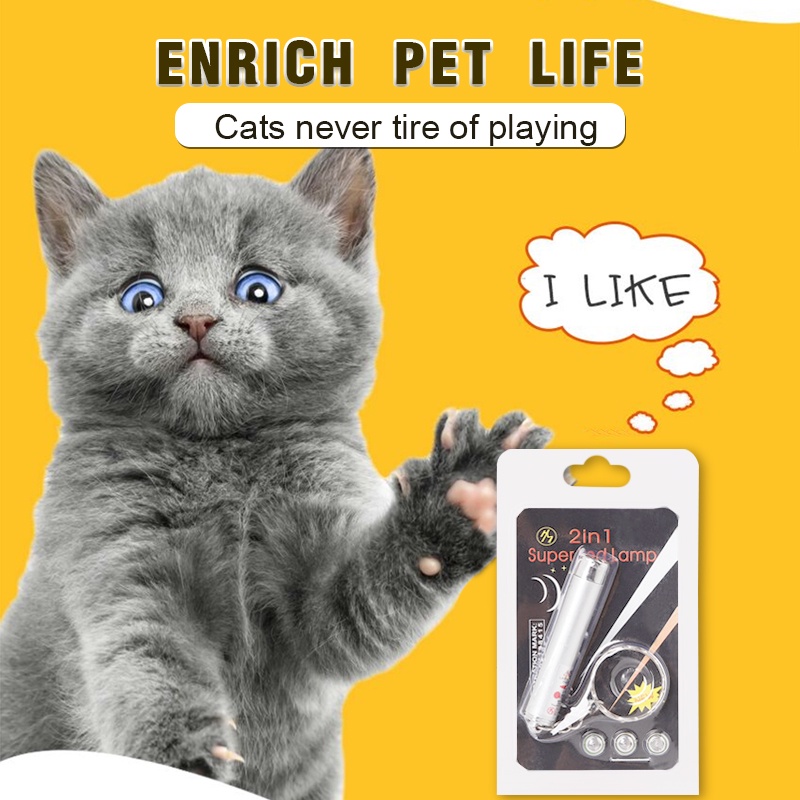 Mainan Kucing Laser MAINAN 2 In 1 Cat Toys LASER Pointer Kucing Anjing