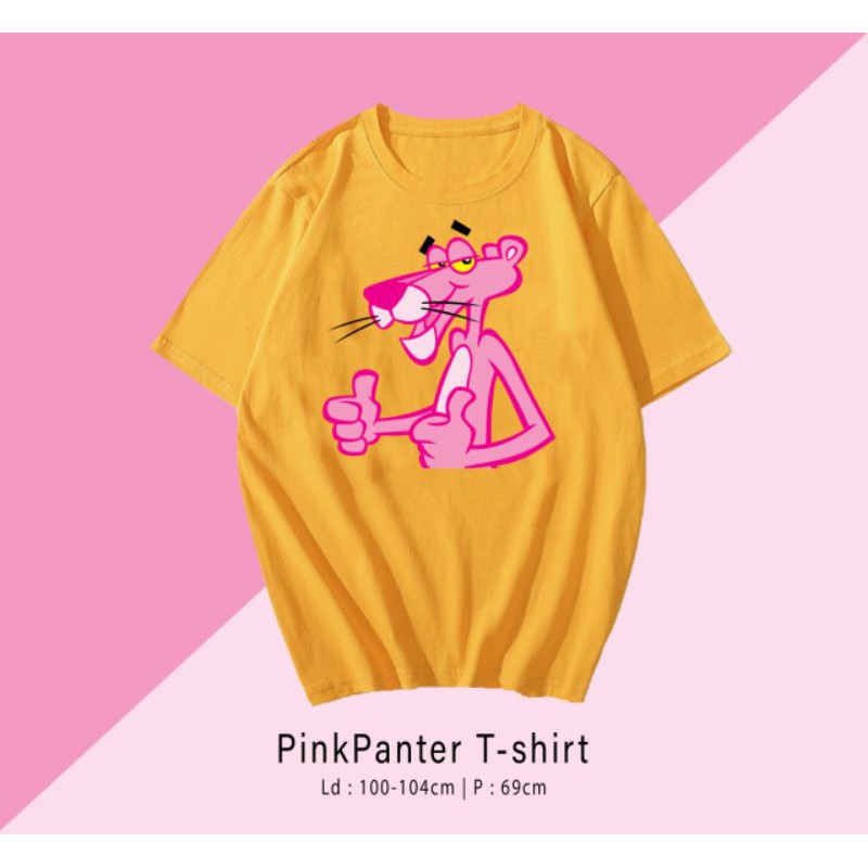 T-SHIRT / TUMBLR TEE KAOS PINK PANTER OVERSIZE PREMIUM