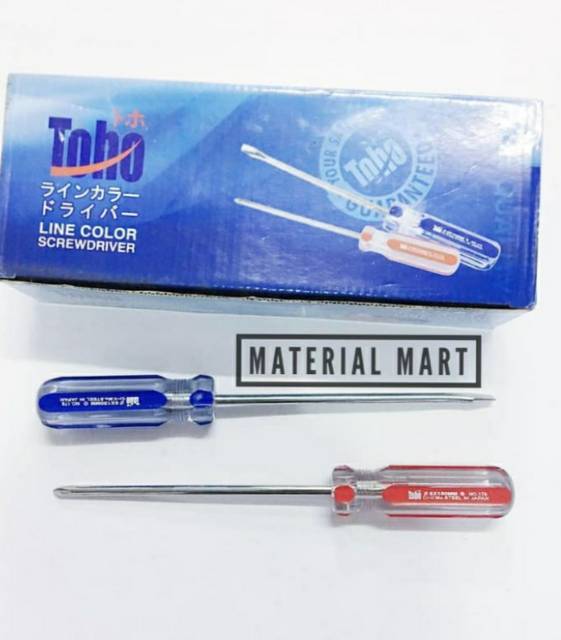 Obeng Premium + - Magnet TOHO Crystal 6 x 150 mm Screwdriver Kristal | Material Mart