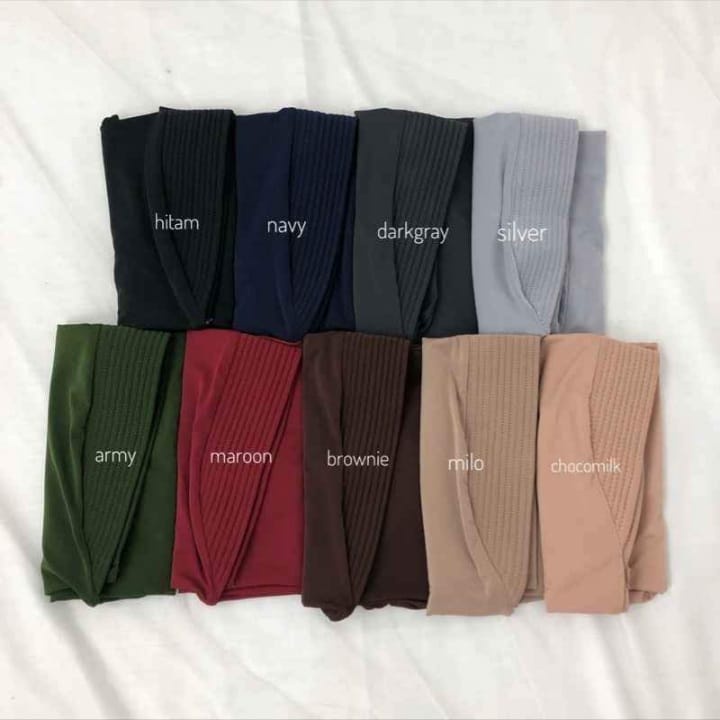 [Bisa COD] Bergo Sport Instant / Hijab Olahraga Bahan Jersey / Kerudung Instant Pet.