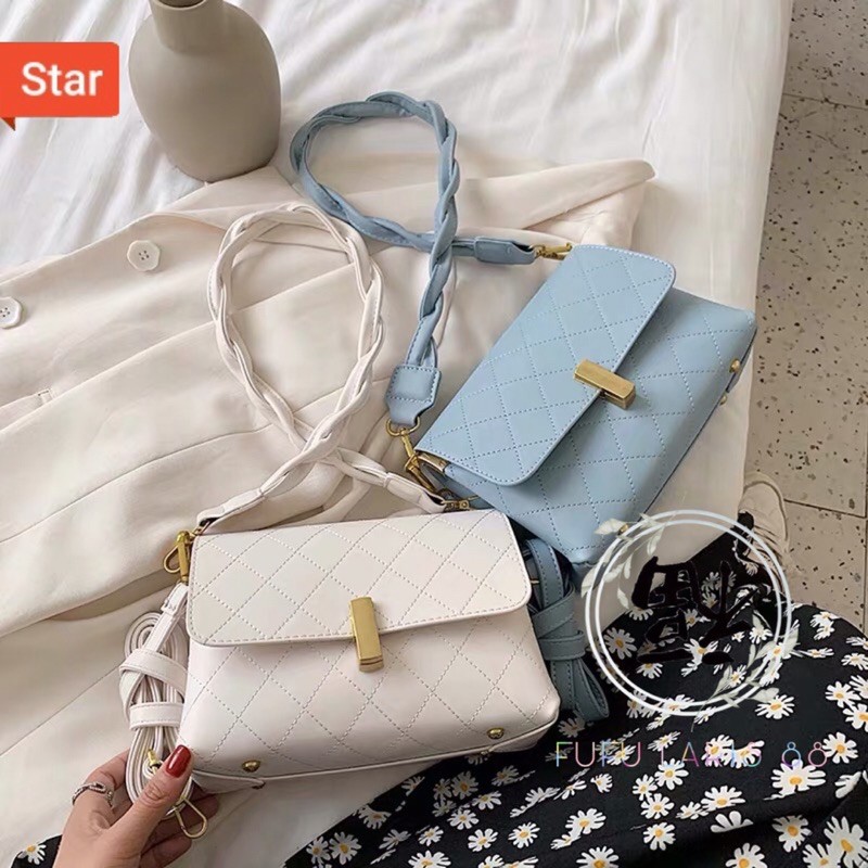 tas import handbag tas korea shoulder bag tas hobo tas selempang tas wanita tas kulit tas rantai