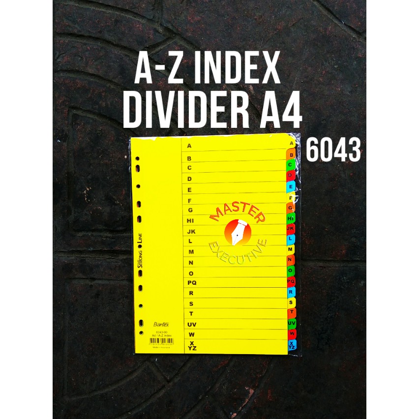 

Bantex Divider A4 / A-Z Index Strong Line 6043-00 / Pembatas Ordner