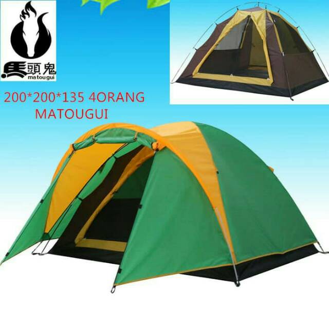 MURAH. Tenda Camping 4 Orang, Tenda Dome Double Layer