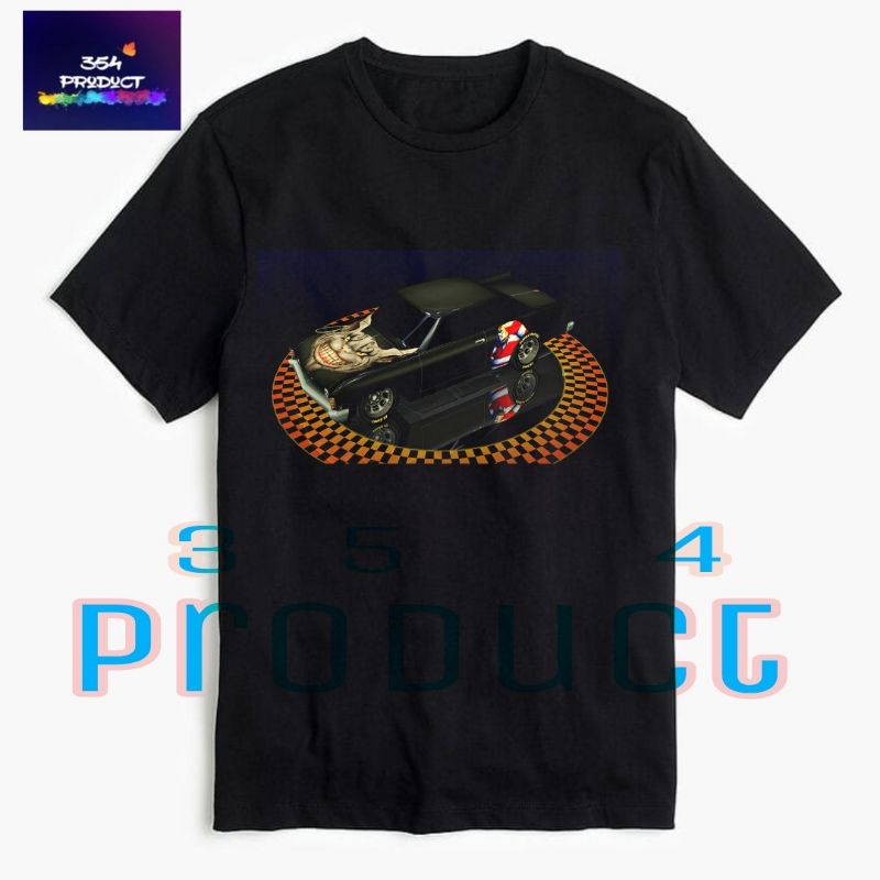 Kaos Baju NASCAR RUMBLE - Mobil Hitam Tshirt Rumble Racing