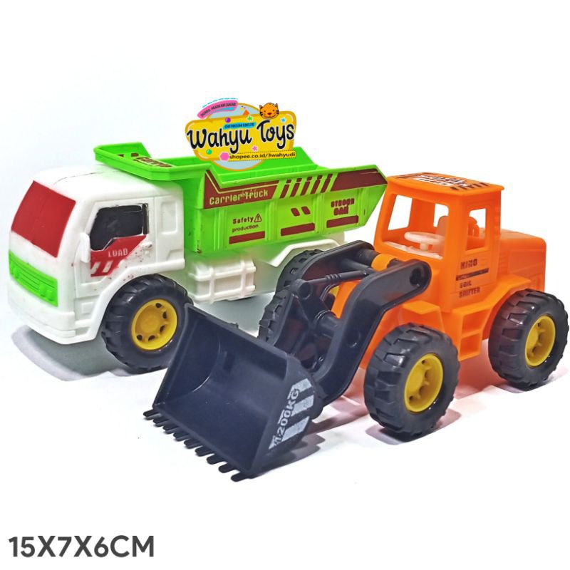 MAINAN KENDARAAN KONTRUKSI / TRUCK KONTRUKSI / BULLDOZER SET ISI 2PCS