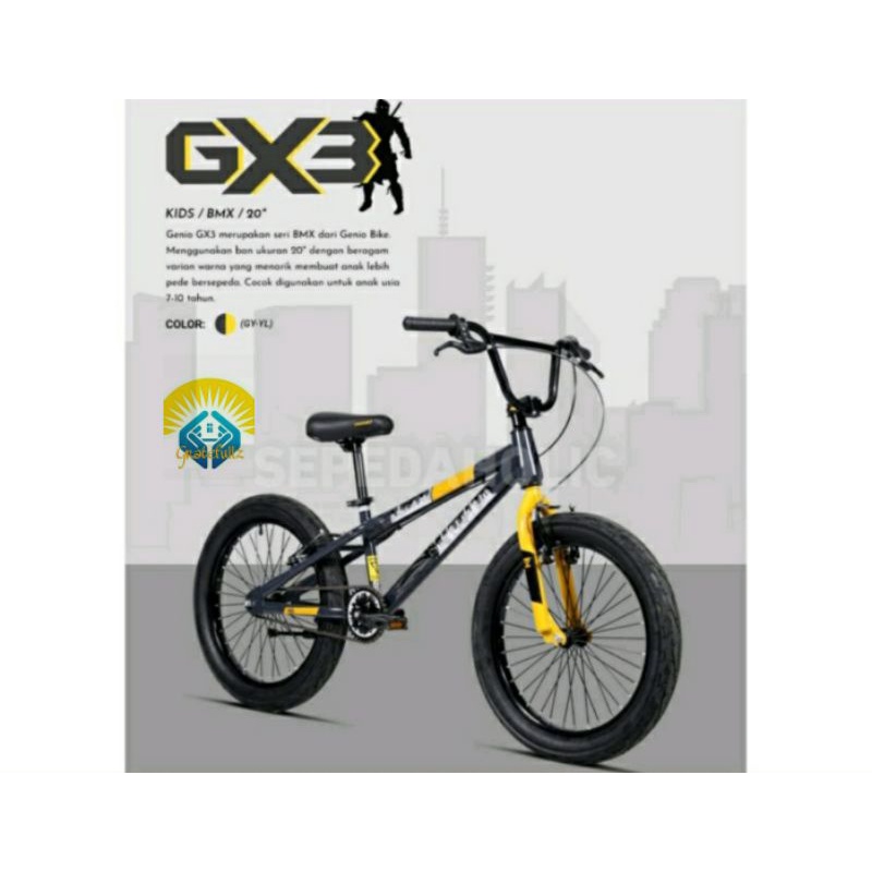 Sepeda anak laki BMX GENIO GX 03 ukuran 20 inch