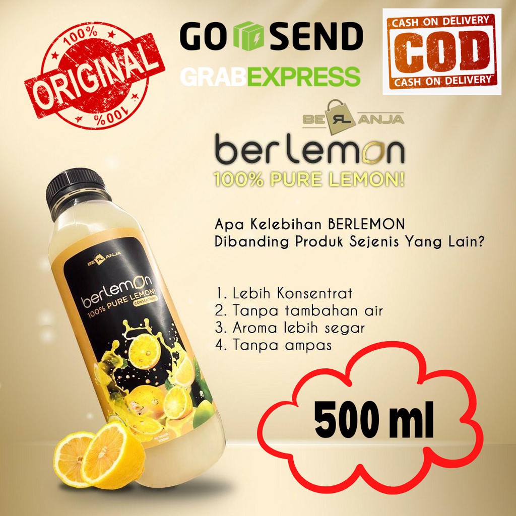 

FRESH LEMON BERLEMON 100% PURE LEMON VITAMIN C ALAMI 500 ML