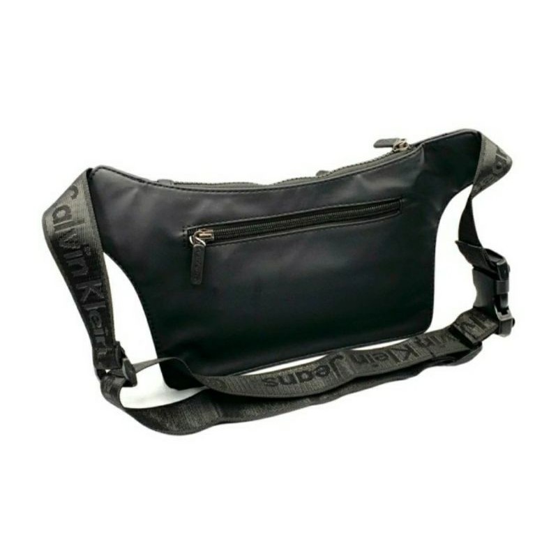 WAISTBAG PRIA BAHAN PARASUT HALUS  Y212 BLACK