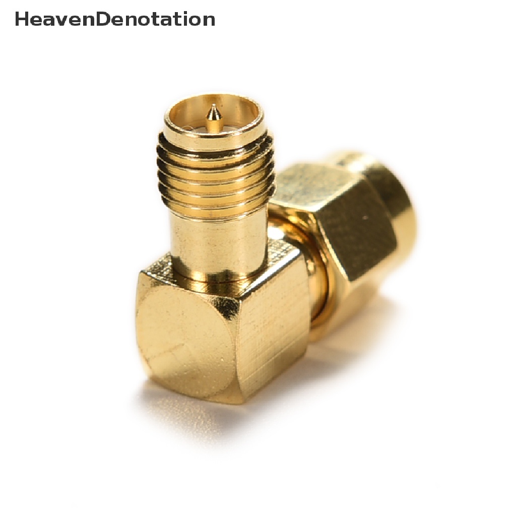 [HeavenDenotation] 1x Adapter 90° RP.SMA male jack to RP.SMA female plug connector right angle