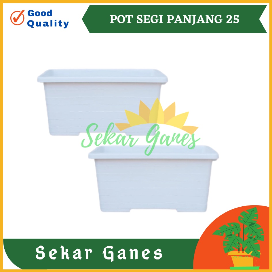 Pot Segi Panjang Tani 25 Cm Putih Motif Bata Pot Panjang Plastik Murah Putih Murah Raja Indo Bekasi