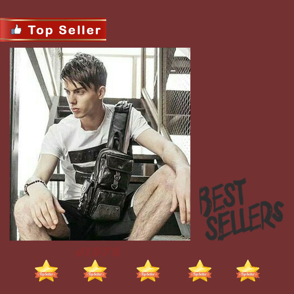 d1976 TAS SLEMPANG KULIT PRIA PREMIUM MOTIF SELEMPANG POLOS KANTOR CASUAL d179852