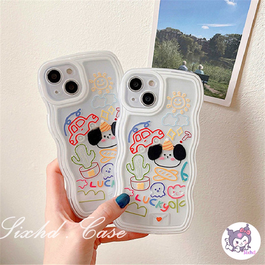 Vivo V25e Y02 Y35 Y16 Y22 Y02s Y15A Y15s Y21A Y21s Y33s Y12s Y12A Y20i Y20sG Y22s Y01 Y19 Y17 Y15 Y12 Y11 Y50 Y30i Y30 Y95 Y93 Y91 V23e V21e Y1s S1 Cartoon Cute Graffiti Flowers Wave Pattern Phone Case Soft Cover