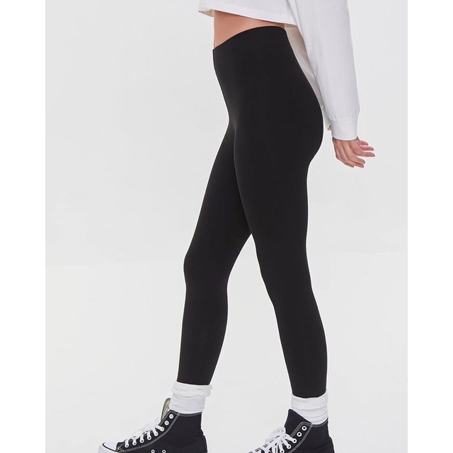 Forever21 High Waisted Legging - highways + corset effect bahan lebih nyaman bikin perut rata