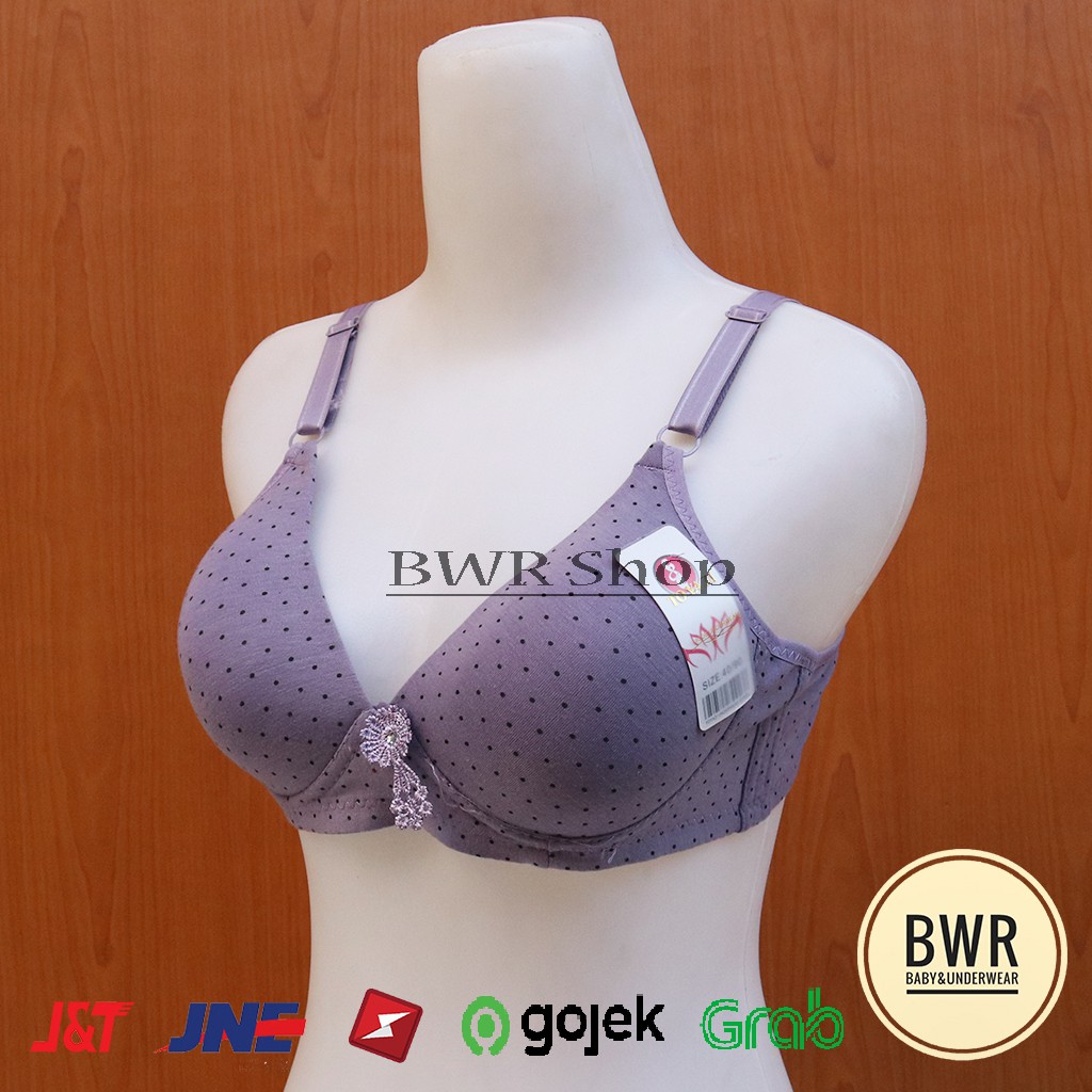 BH TOYAZI Bintik | Bra Busa Tanpa Kawat Kancing 3 Motif Polkadot BINTIK kecil - Bwr