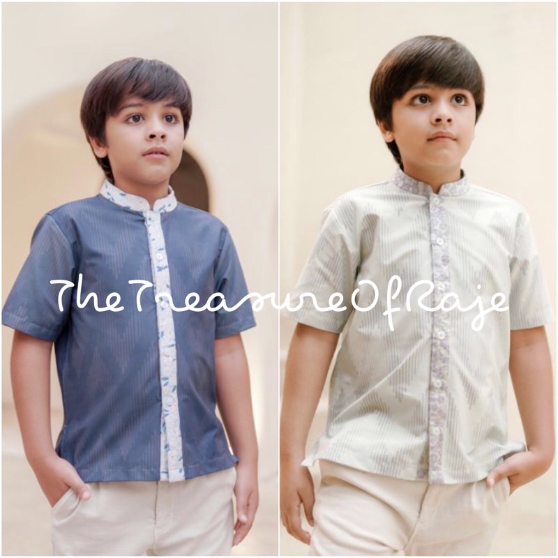 Barri Shirt Kids Koko Anak Benang Jarum Sense Of Serenity Series Raya Collection 2022 BS Buttonscarv