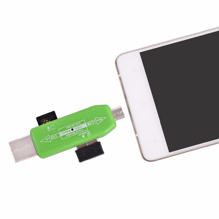 OTG Card Reader Combo + USB Hub 2.0 Adapter Micro USB Original Android