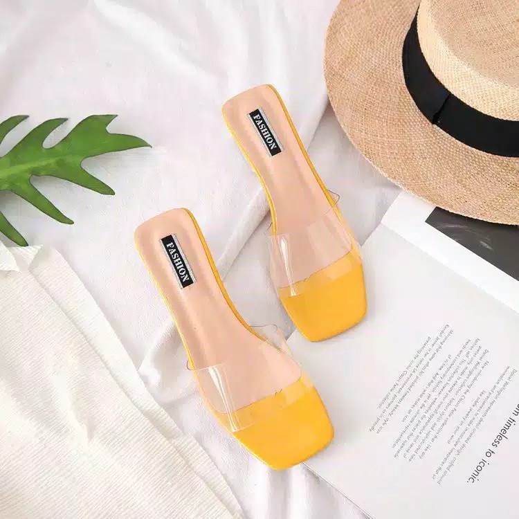 SANDAL HEELS WANITA HAK KACA MIKA 5CM