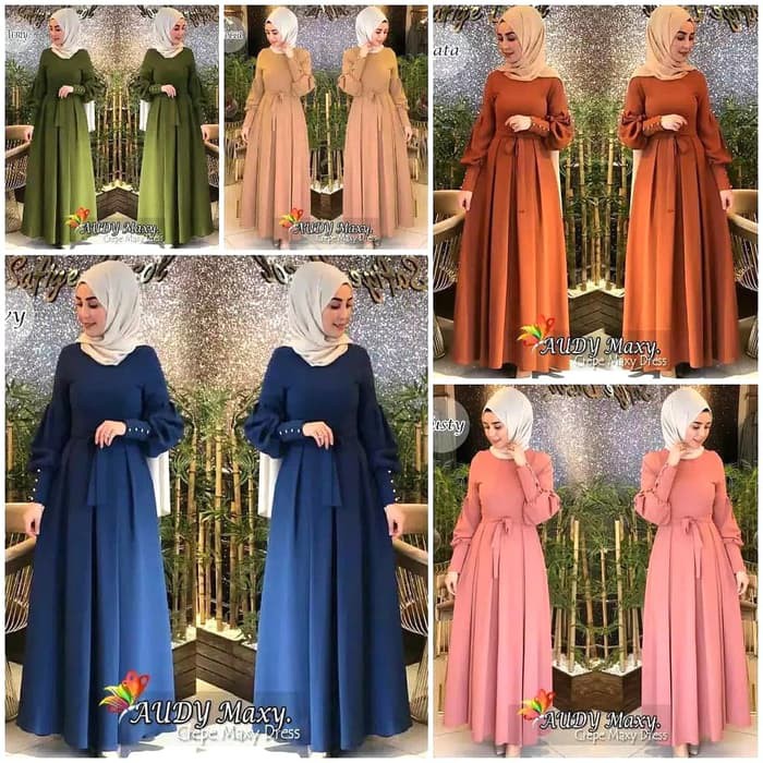 Promo Audy Maxy // Gamis Casual Wanita Terlaris
