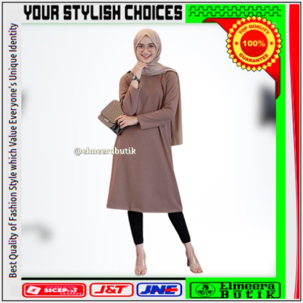 Atasan Tunik Kaos Wanita Berlina Dress Busana Perempuan Tunik Remaja Wanita Atasan Hijabers Kekinian