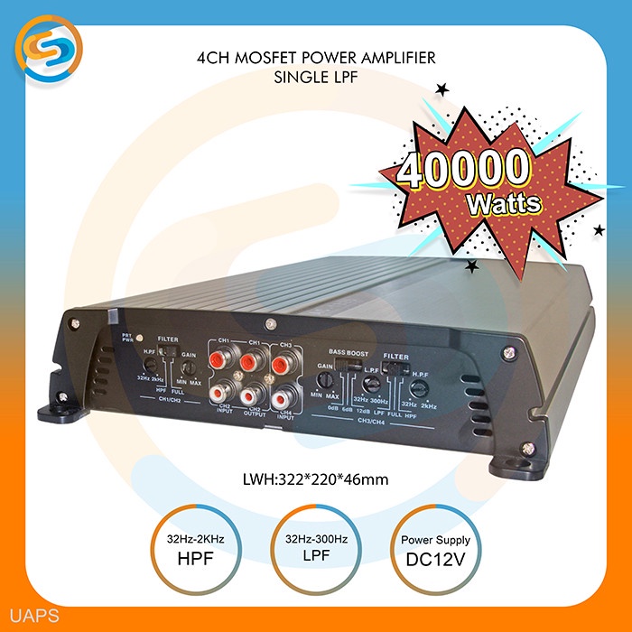 POWER AMPLIFIER MOSFET 4 CHANNEL POWER MOBIL UAPS