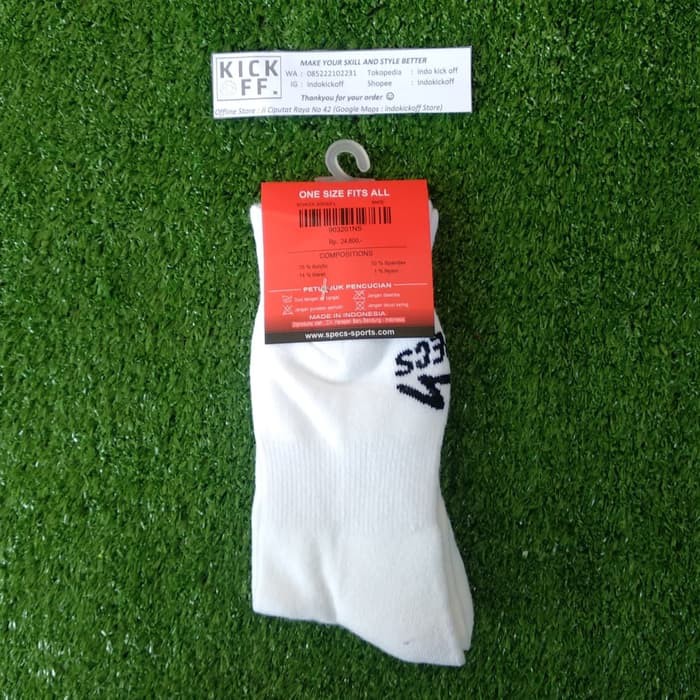 KAOS KAKI SEKOLAH/ KAOS KAKI OLAHRAGA SPECS SCHOOL SOCKS L - WHITE