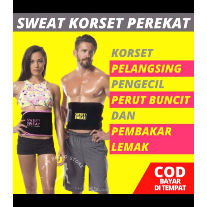 SWEAT KORSET PELANGSING PENGECIL PERUT BUNCIT DAN PEMBAKAR LEMAK