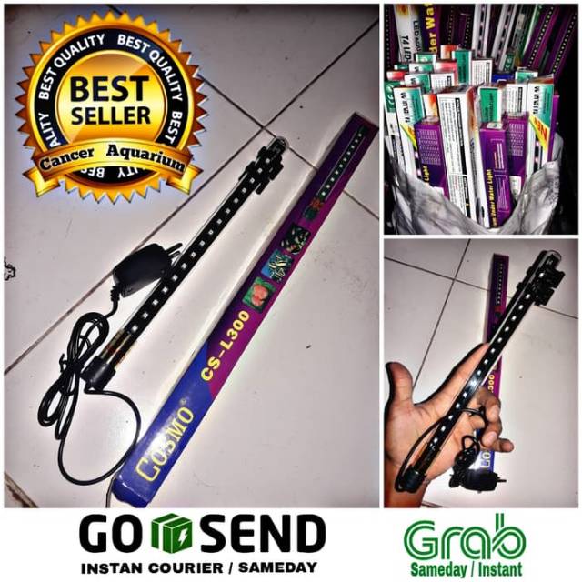 Lampu Led Celup Aquarium 30cm (Merah/Putih/Biru Dan Putih-Biru)