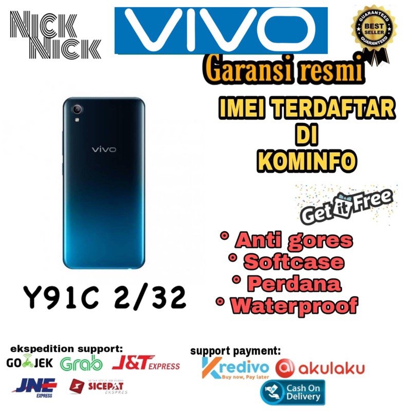 PROMO Cuci Gudang HP Vivo Y91C  2/32  Garansi Resmi(original)