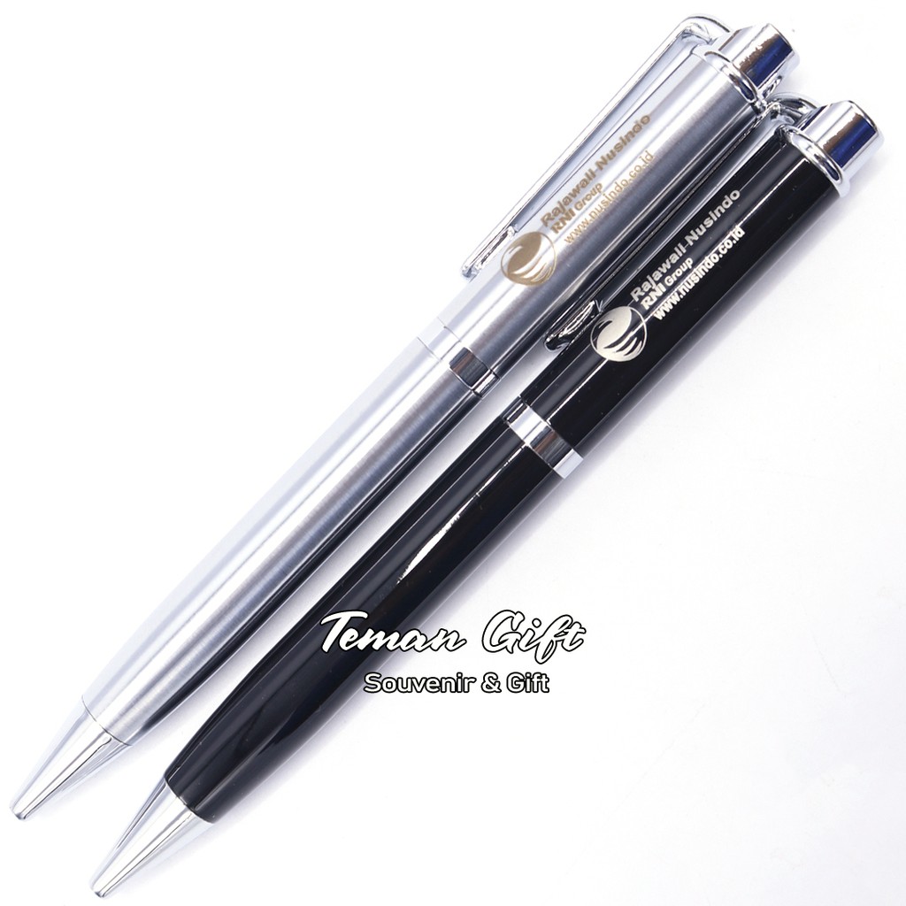 

Pen Metal Pulpen Stainless Custom Laser Grafir Logo Nama Besi Souvenir Promosi Ballpoint Putar PM19