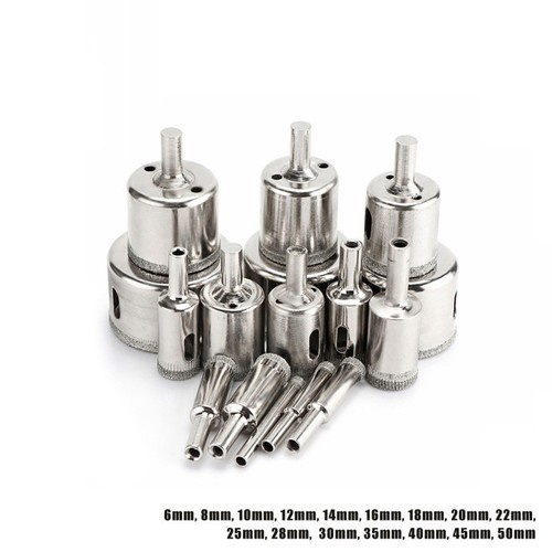 Mata Bor Diamond Coated Hole Saw Drill Bit 6mm-50mm 16 PCS