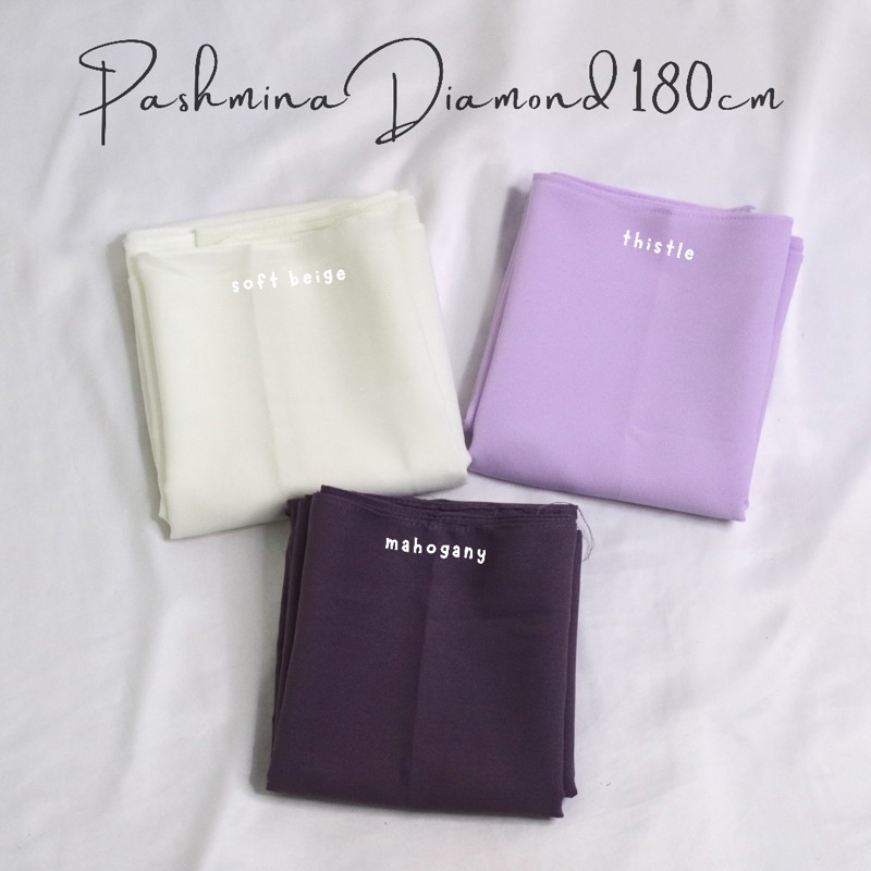 TERMURAH 180 x 75 Pashmina Diamond Italiano Jahit Tepi Part 1